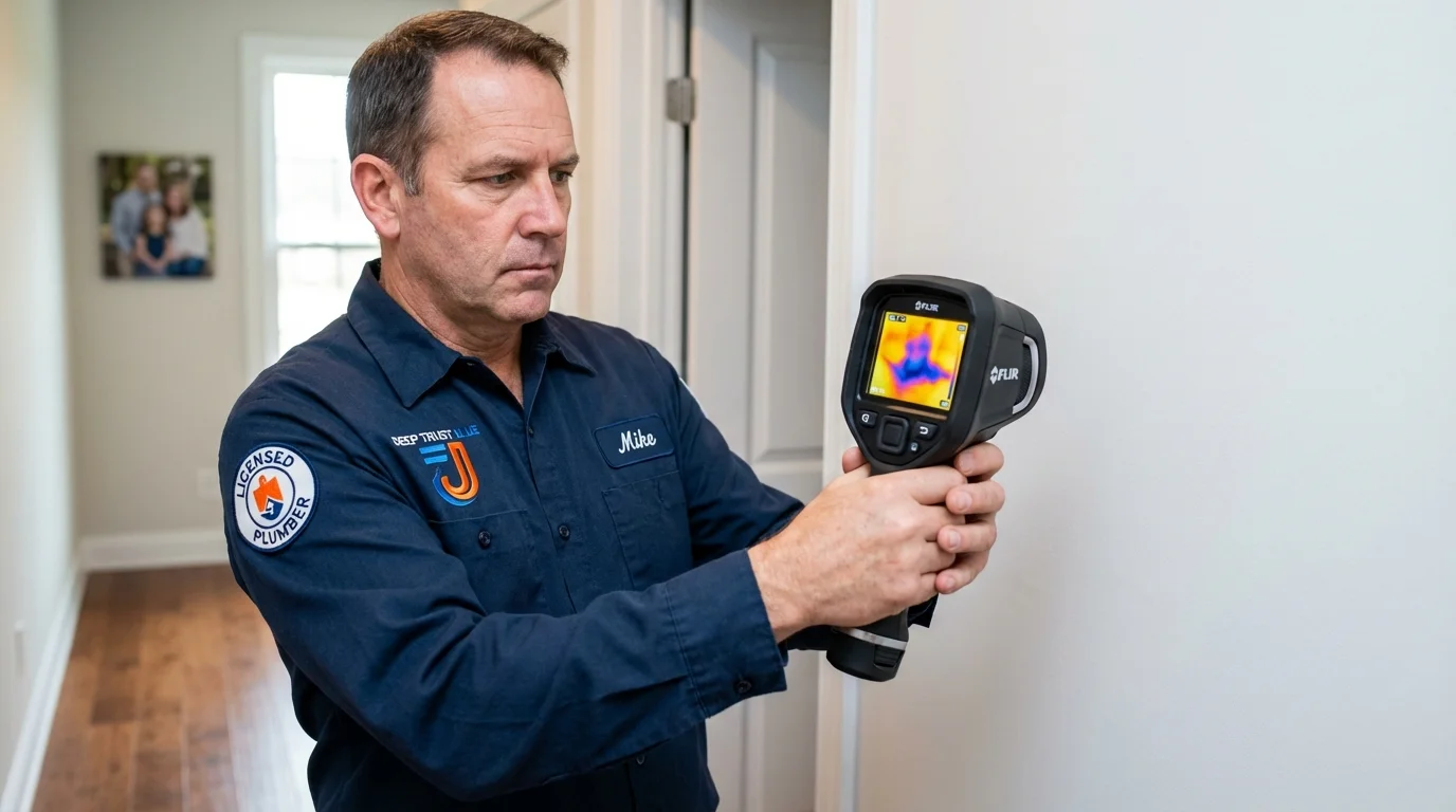 Thermal imaging leak detection by Johns Plumbing LLC in Pepperell